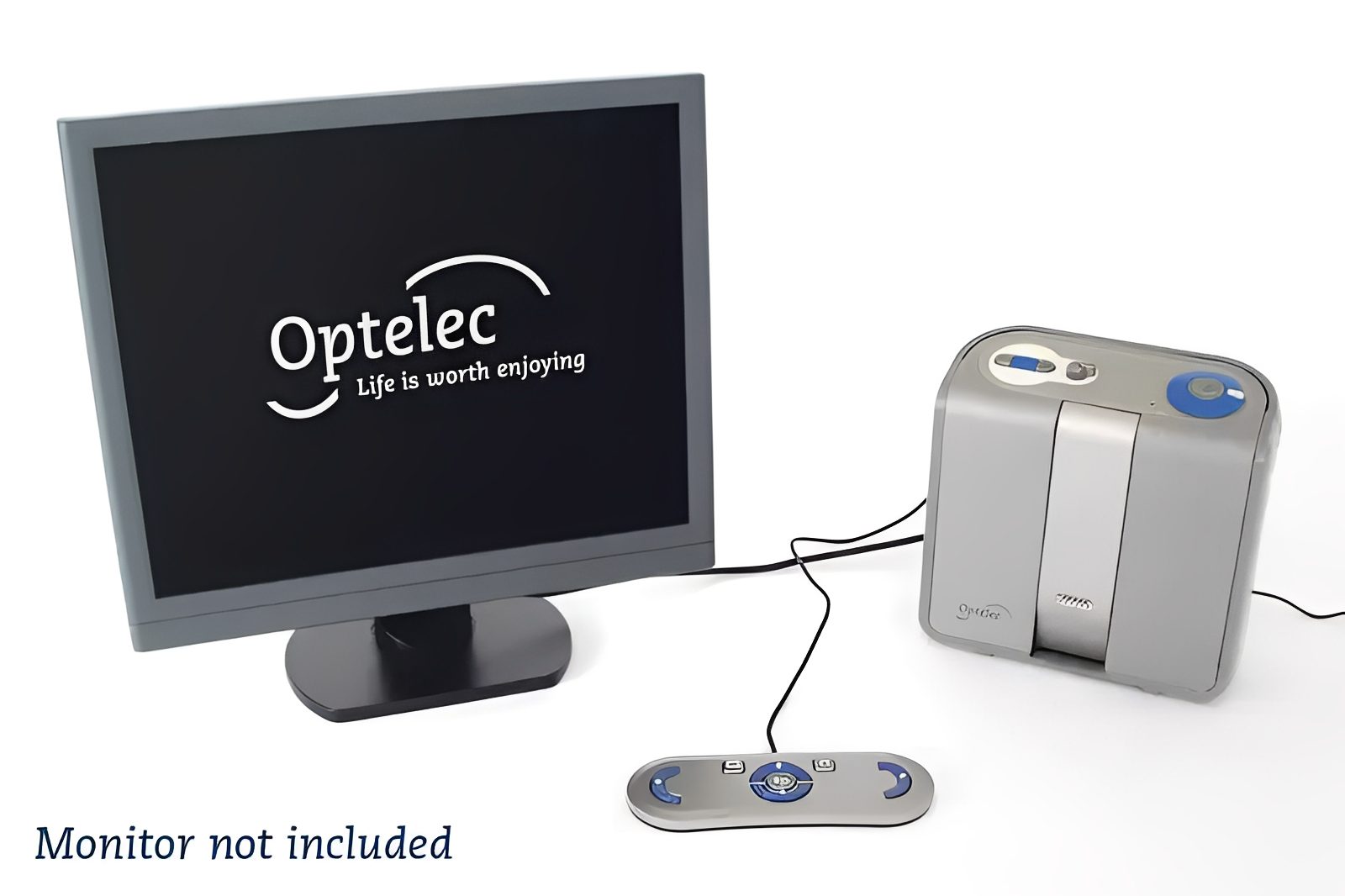 Optelec monitor and device with controller.